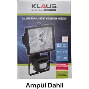 500 Watt Sensörlü Halojen Projektör ( Ampül Dahil )