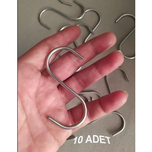 Şahin Zincir, Büyük kanca, 9.5 cm Boy, 4 mm Kalınlık, Metal S Kanca / 10 Adet