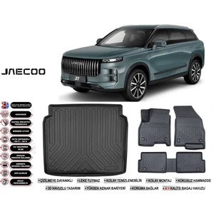 J7 2025 Model Ince Stepneli Bagaj Havuzu Araca Özel Siyah Havuzlu Paspas Takımı Sett