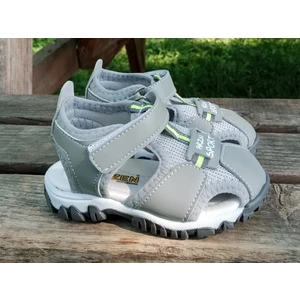 Bonito Shoes Ortopedik  Hafif Taban Önü Kapalı Cırt Cırtlı Yazlık Çocuk Bebek Gri Sandalet
