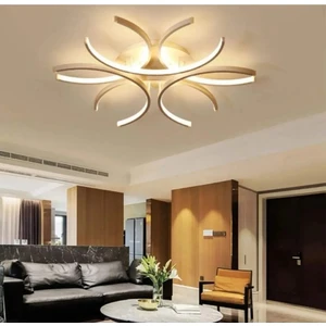 Levora Modern Tasarım - Salon - Mutfak - Yatak Odası Eskitme Renk Beyaz Işıklı LED Avize