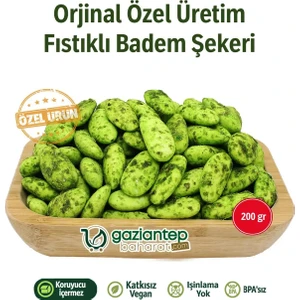 Gaziantep Baharat Antep Fıstıklı Badem Şekeri 200  gr - Lezzetli ve Taze Şekerleme
