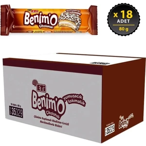 Benimo Çikolata Kaplı Hindistan Cevizli Bisküvi 80 Gr. x 18 Adet