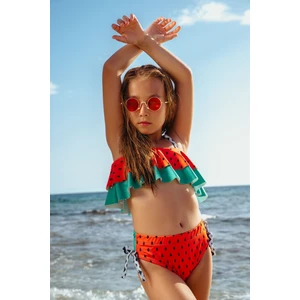 Kız Çocuk Karpuz Desenli Bikini Takımı