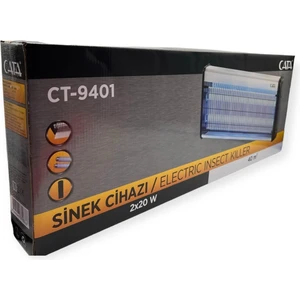 CT-9401 UV Işıklı Elektrikli Sinek Öldürücü 2×20W Sessiz ve Etkili Haşere Kovucu Cihaz