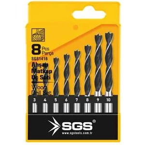 1416 8 Parça Ahşap  Matkap Ucu Seti