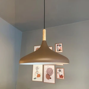 Sütlü Kahve Champion Ahşap Tekli Avize Sarkıt Salon Mutfak Cafe Butik Lamba Aydınlatma Avizeler