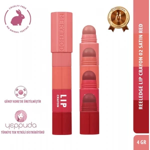 Reeledge Lip Crayon 02 Satin Red - 4 Renkli Lip Crayon