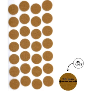 Mobilya Masa Sandalye Koltuk Ayağı Kaydırmaz Ses Önleyici Keçe Yapışkanlı 28 mm 28 Adet