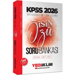 Yediiklim Yayınları 2026 Kpss Ortaöğretim Ön Lisans Işin Özü Tek Kitap Soru Bankası (2850 Soru)