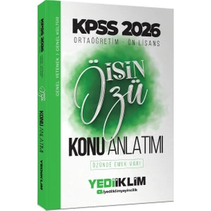 Yediiklim Yayınları 2026 Kpss Ortaöğretim Ön Lisans Işin Özü Tek Kitap Tamamı Renkli Konu Anlatımı