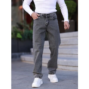 Erkek Baggy  Fit Casual Denim Kot Pantolon