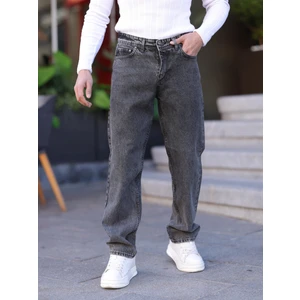 Erkek Baggy  Fit Casual Denim Kot Pantolon