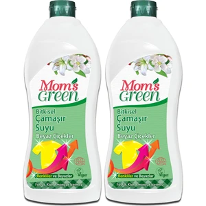 Mom's Green 2'li Set Bitkisel Çamaşır Suyu- Beyaz Çiçekler Eco 2 x 750 ml