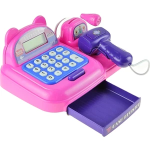 Oyuncak Yazar Kasa Işıklı Sesli Mikrofonlu Hesap Makineli 17 cm