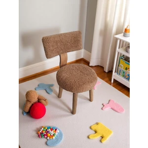 Çocuk Sandalyesi, Teddy Kumaş Kaplı, 3-7 Yaş Etkinlik & Çalışma Sandalyesi, Montessori Stil