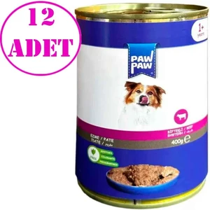 Paw Paw Köpek Konservesi Biftekli 400 gr 12 Ad