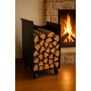 Dekoratif Metal Şömine Yanı Odunluk