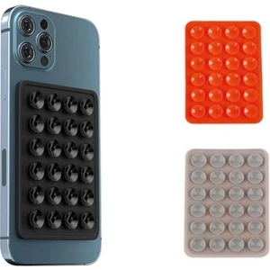 Vakumlu Telefon Tutucu 3 Adet Siyah, Gri, Kırmızı