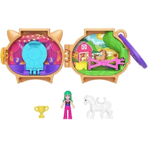 Polly Pocket Sevimli Hayvanlar Kompakt Oyun Seti GYV99 - Kahverengi At JCB20