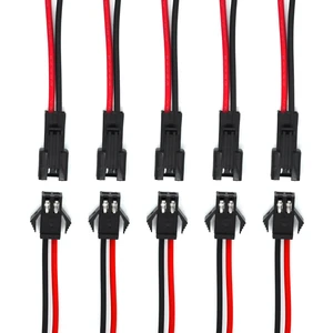 5 Takım 2 Pin Kablolu Konnektör LED Elektrik Bağlantı Soket Fiş