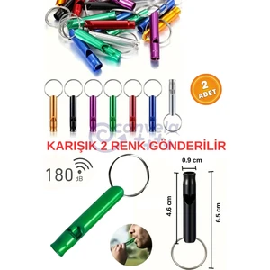 2 Adet Alüminyum Acil Durum Yüksek Sesli Deprem Düdüğü Dış Mekan Taşınabilir Hayatta Kalma Düdüğü