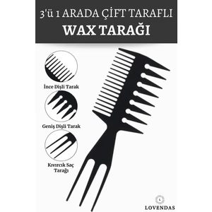 3ü1 Arada Saç Şekillendirici Antistatik Karbon Wax Tarağı