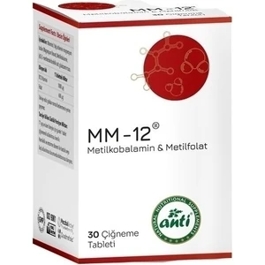 Mm-12 Metilkobalamin & Metilfolat 30 Çiğneme Tablet