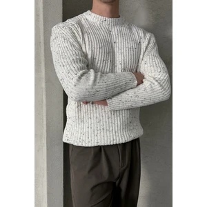 Erkek Fitilli Örme Oversize Kazak