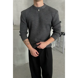 Erkek Fitilli Örme Oversize Kazak