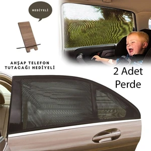 2 Adet Araba Yan Cam Perdesi Sineklik Araç Oto Güneşlik Örtü Perde Kılıf