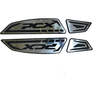 Honda Pcx 2025 Uyumlu Kauçuk + Krom Ayak Basamak