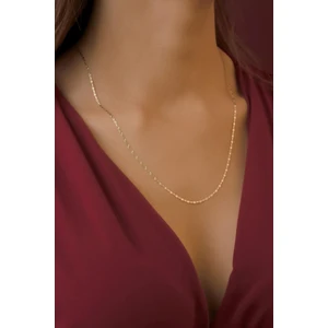 Fiyonk Kuyumculuk 14 Ayar Altın Aynalı Kalem Valentino Zincir Kolye