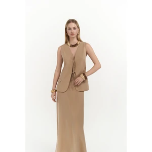 Korben Yelek Etek Vizon Takım