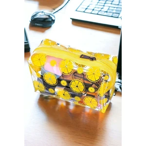Limon Desenli Makyaj Çantası
