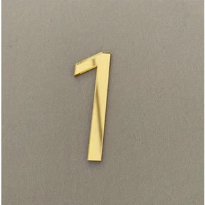 Kapı Daire Numarası 1 mm Gold Ayna Pleksi Yapışkanlı No - 1 Bir
