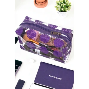 Böğürtlen Desenli Makyaj Çantası