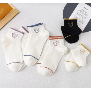 Çorap Dünyam 5'li Sevimli Ayı Desenli Patik Çorap