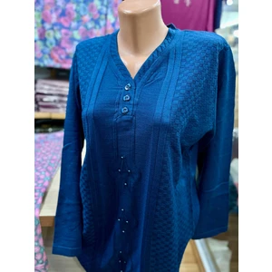 Kadın Triko Taş Detaylı Bluz Kazak