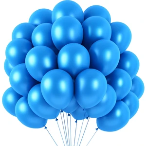 Metalik Balon Mavi 10 Adet