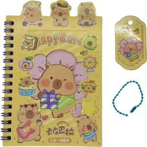 Kapibara Sticker Defteri -Şeffaf ve Kağıt Sticker (16 Sayfa)