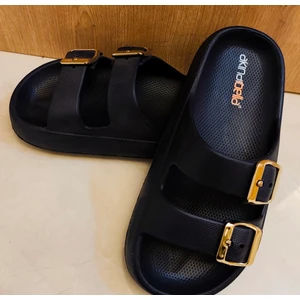 Çift Tokalı Günlük Kadın Terlik