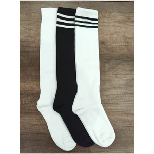 Unisex 3 Çift Çocuk Futbol Çorabı Uzun Tozluk Halı Saha Çorabı Pamuklu