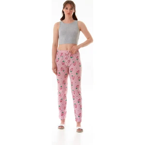 Çilek Baskılı Pijama Altı