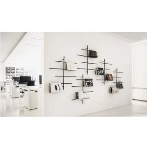 Kitap Dergi Düzenleyici Duvara Monte Kitaplık Raf