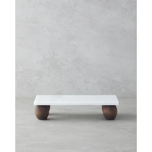 Elegant Mermer Sunumluk 12 x 24  cm  Beyaz