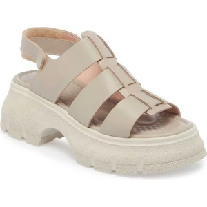 Bej Hakiki Deri Kadın Sandalet - K24Y1SN67154-S5Y
