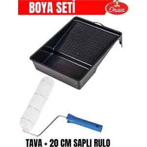 Boya SETI,20CM Saplı Rulo , Boya Tavası