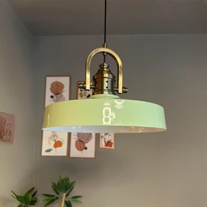 Açe Mint Tekli Delikli Eskitme Başlık Avize Retro Sarkıt Ofis Showroom Salon Mutfak Avizeleri