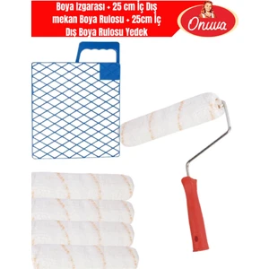 Boya Izgarası + 25 cm Iç Dış Mekan Boya Rulosu + 25CM Iç Dış Boya Rulosu Yedek